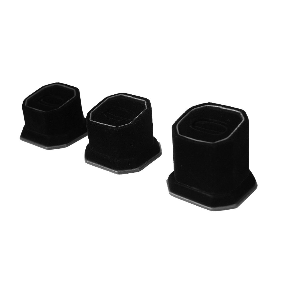 jewellery ring stand black fur