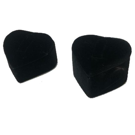 jewellery ring stand black fur