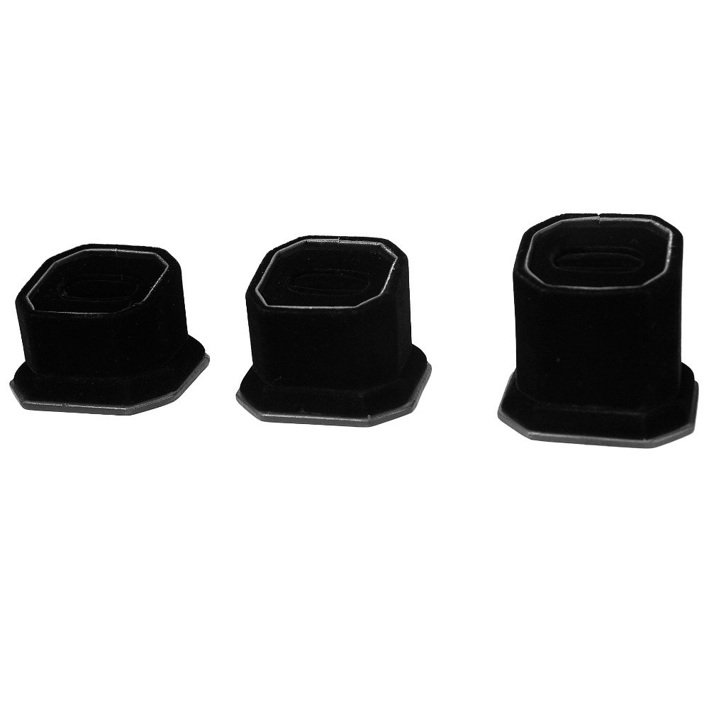 jewellery ring stand black fur